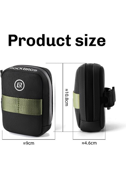 Rockbros Mini Bisiklet Sele Çantası Taşınabilir Mtb Yol Bisikleti Saklama Çantası Kuyruk Kompakt Evrensel Tüm Koltuk Bisikleti Siyah (Yurt Dışından) fırsatları