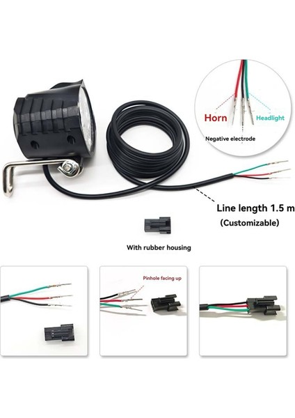 Ebike E-Bisiklet 36V 48V Elektrikli Bisiklet Işık Su Geçirmez Far Ön Far Bisiklet Parçaları Aksesuarları (Yurt Dışından) fiyatları