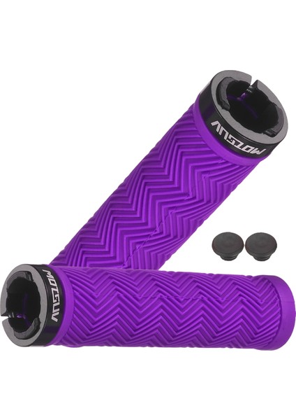 Motsuv Bisiklet Gidonu Tutacakları Kauçuk Yumuşak Dağ Bisikleti Tutacakları Toz Geçirmez Gidonu Koruma Kılıfı Bisiklet Tutacakları Mor (Yurt Dışından)