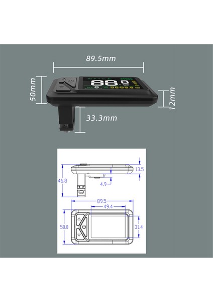 E-Bisiklet Ekranı 36V 48V 60V E-03N LCD Ekran 5 Pin Elektrikli Scooter Akıllı LCD Renkli Ekran Metre Sm Fişli (Yurt Dışından) fiyatları