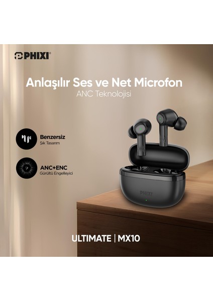 Ultimate MX10 Anc- Enc Usb- C Hızlı Şarj Destekli Bluetooth Kulaklık fiyatları