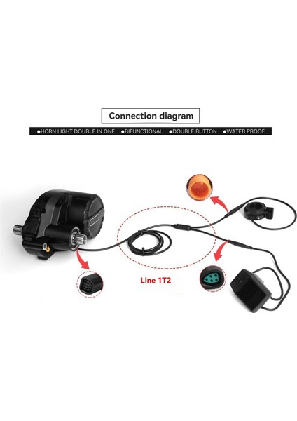 1t2 Y Ayırıcı Kablo Fren Kolu Uzatma Teli Motor Gaz Kelebeği Orta Motor Ekran Hattı Bafang Eb Eus M410 M500 M510 (Yurt Dışından) fırsatları