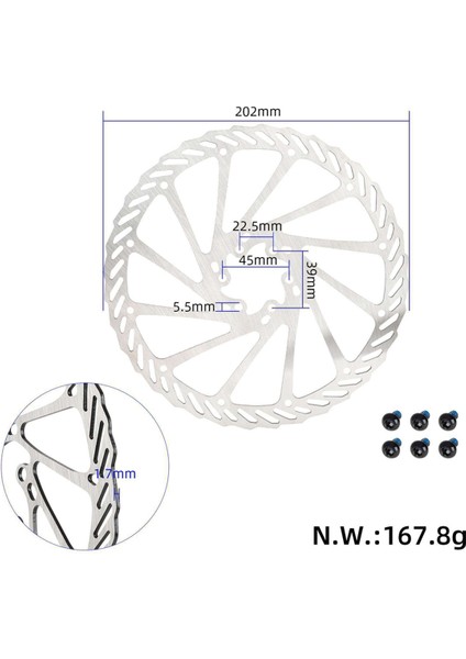 203MM Çift Montaj Deliği Disk Fren Diski, Dağ Yolu Bisiklet Diski 203MM Çift Montaj Deliği Disk Fren Rotoru (Yurt Dışından) fiyatları