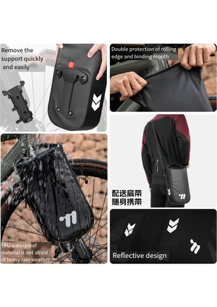 West Bıkıng Bisiklet Ön Çatal Çantası 5.5l Büyük Kapasiteli Bisiklet Çantası Su Geçirmez Çok Fonksiyonlu Bisiklet Çantası Bisiklet Aksesuarları (Yurt Dışından) fırsatları