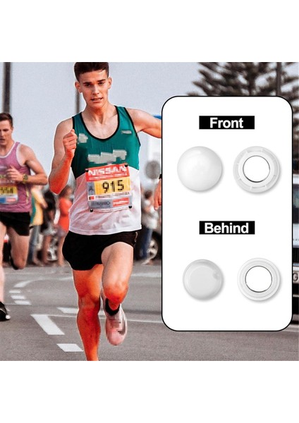 10 Çift Koşu Göğüs Mıknatısı, Manyetik Yarış Göğüs Klipsleri Maraton Göğüs Klipsleri Koşu Göğüs Tokaları Göğüs Bağlayıcıları Sarı ve Beyaz (Yurt Dışından) modelleri