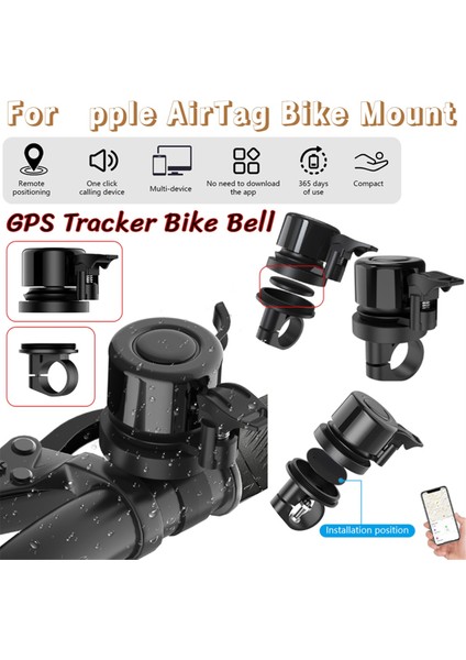 Apple Airtag Bisiklet Tutucu Için Bisiklet Zili Bisiklet Zili Su Geçirmez Bisiklet Halkası Air Tag Takip Cihazı Bisiklet Zili Tutucu Altında (Yurt Dışından) fiyatları