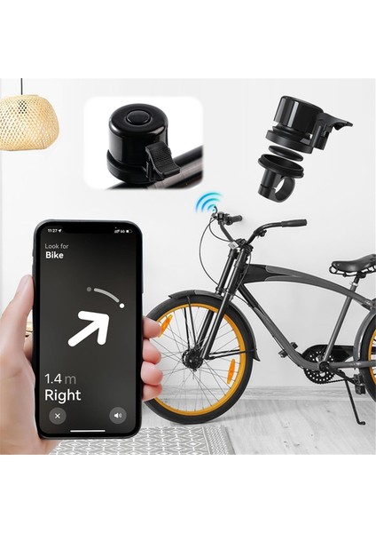 Apple Airtag Bisiklet Tutucu Için Bisiklet Zili Bisiklet Zili Su Geçirmez Bisiklet Halkası Air Tag Takip Cihazı Bisiklet Zili Tutucu Altında (Yurt Dışından) fırsatları