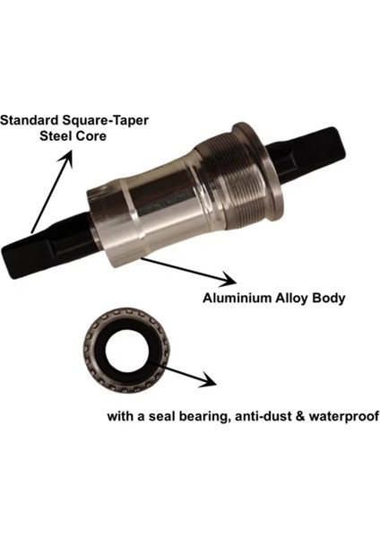 Dağ Bisikleti Orta Göbek 68MM, Taşınabilir Kare-Konik, Boyut: 110.5MM, Bisiklet Tutkunları Için Mükemmel (Yurt Dışından) fırsatları