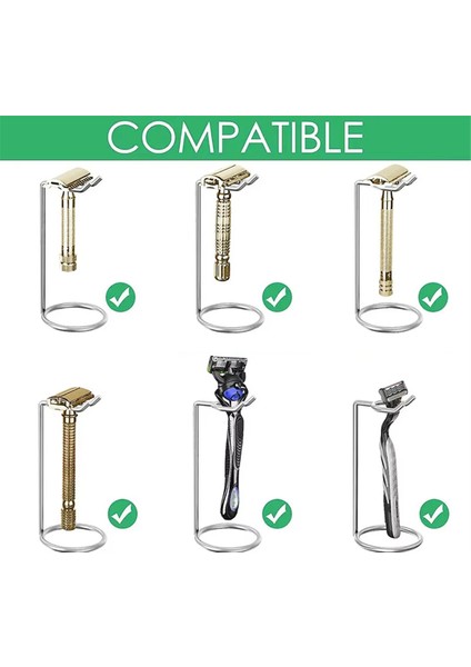 Erkek Metal Sanat Tıraş Fırçası Standı Tıraş Bıçağı Tabanı Krom Gümüş Tıraş Bıçağı Sakal Temiz Tıraş Makinesi Seti Kartuş Kolay Taşıma (Yurt Dışından) fırsatları