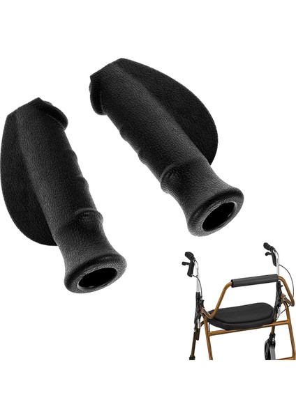 2 Adet Evrensel Rollatör El Tutacağı, Kaymaz Tekerlekli Yürüteç El Tutacağı Rollatör ve Tekerlekli Sandalye Için Yedek Parçalar (Yurt Dışından) fiyatları