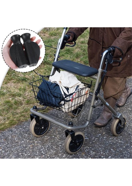 2 Adet Evrensel Rollatör El Tutacağı, Kaymaz Tekerlekli Yürüteç El Tutacağı Rollatör ve Tekerlekli Sandalye Için Yedek Parçalar (Yurt Dışından) indirimleri