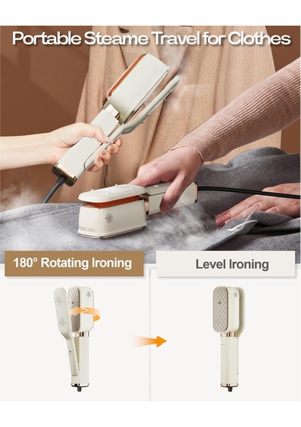 Giysiler Için Seyahat Buharlı Ütü, 15S Isınma 1000W Taşınabilir Buharlı Ütü, Buhar, Seyahat ve Ev Için 180° Çevirmeli Sap Tasarımı Ab Fişi (Yurt Dışından) fırsatları