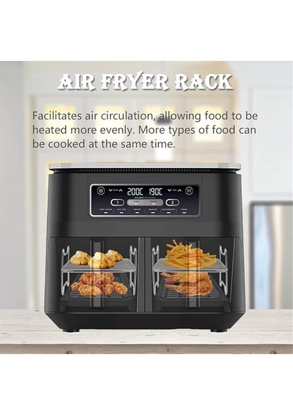 Ninja AF400EU Çift Bölmeli Airfryer Için Airfryer Aksesuarları Seti Silikon Airfryer Kaplamaları Kurutma Makinesi Rafları Pişirme Kağıdı (Yurt Dışından) fırsatları