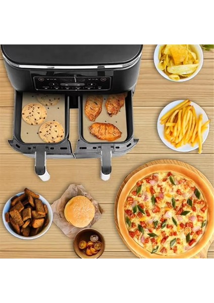 Ninja AF400EU Çift Bölmeli Airfryer Için Airfryer Aksesuarları Seti Silikon Airfryer Kaplamaları Kurutma Makinesi Rafları Pişirme Kağıdı (Yurt Dışından) indirimleri