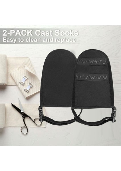 2 Adet Koruyucu Alçı Çorap Ayak Parmakları Kılıfları Ayak Için, Alçı Çorapları Yetişkinler Için Alçı Üzerine, Ayarlanabilir Kaymaz Alçı Ayak Parmakları Kılıfları (Yurt Dışından) indirimleri