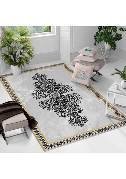 Kaymaz Taban Yıkanabilir Halı – Mutfak, Salon, Yatak Odası Için Modern Dijital Baskı Halı