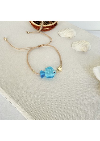 El Yapımı Cam Murano Balık Bileklik