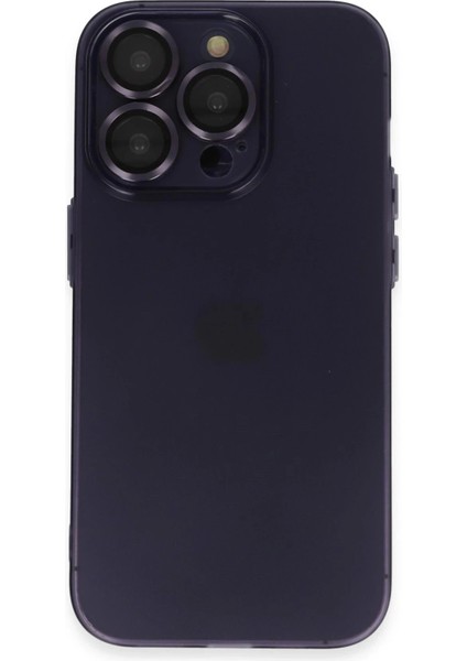 iPhone 14 Pro Max Kılıf Luko Lens Silikon - Derin Mor