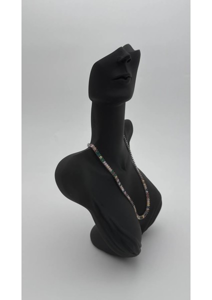 Çok Renkli Su Yolu (Stainless Steel) Zirkon Gümüş Kararmaz Çelik Kolye fırsatları