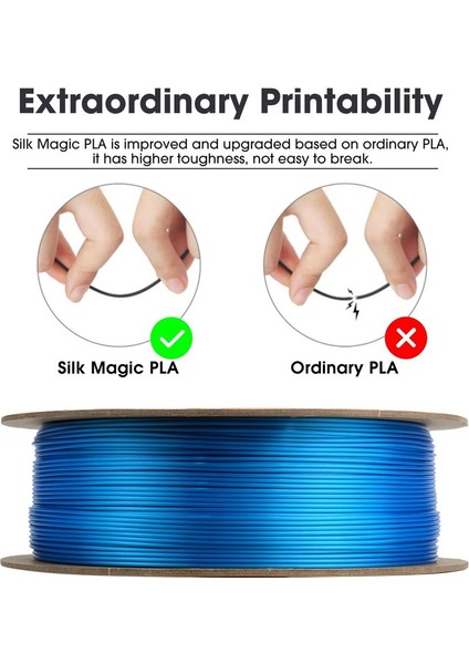 Epla-Silk Magic Filament Mavi Gümüş - modelleri