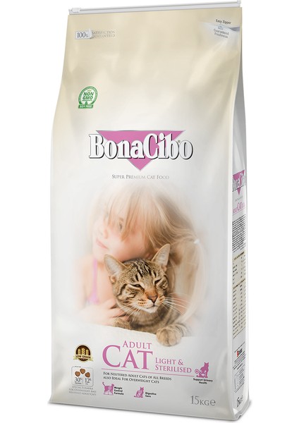 Adult Cat Kısırlaştırılmış Yetişkin Kedi Maması 15 Kg, Tüm Irklar Için, Doğal, Şeker Içermez