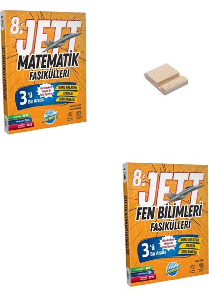 Lgs 8. Sınıf Jett Matematik ve Fen Bilimleri Fasikülleri + Telefon Tutucu