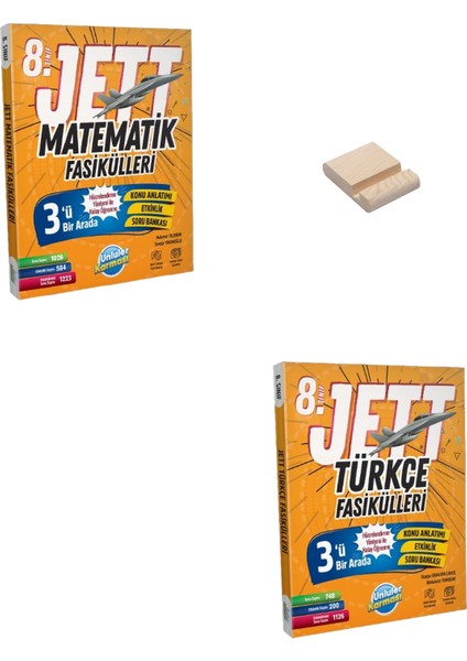 Lgs 8. Sınıf Jett Matematik ve Türkçe Fasikülleri + Telefon Tutucu