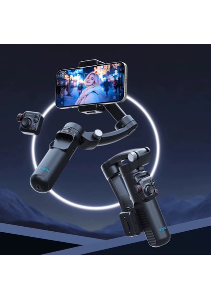 Gimbal Sabitleyici TOKQI LPH113 3 Eksenli Akilli Stabilizatör Siyah modelleri