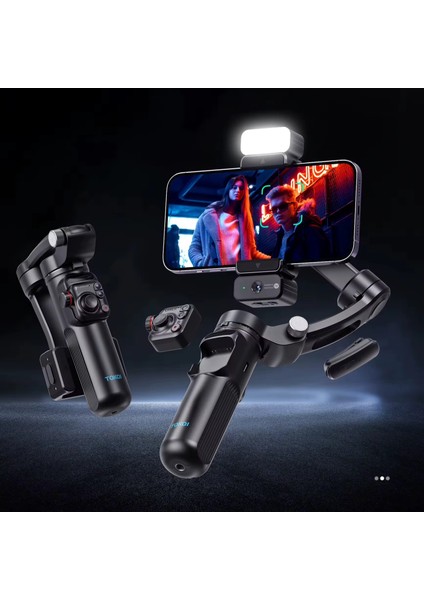 Gimbal Sabitleyici TOKQI LPH113 3 Eksenli Akilli Stabilizatör Siyah fırsatları