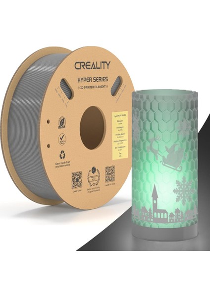 Hyper Petg Gri Filament 1.75MM 1kg -