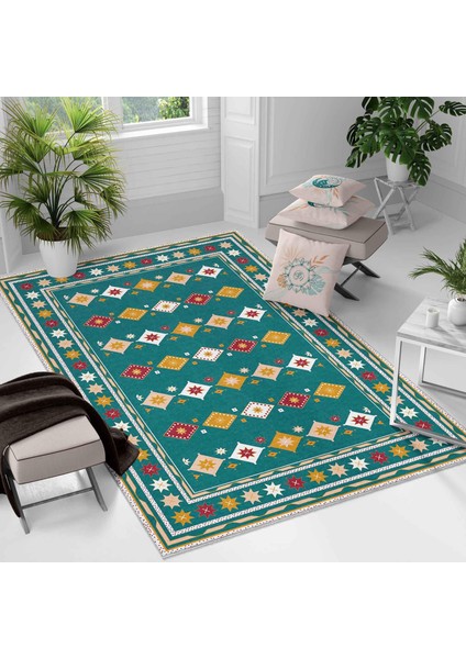 Kaymaz Taban Yıkanabilir Halı – Mutfak, Salon, Yatak Odası Için Modern Dijital Baskı Halı