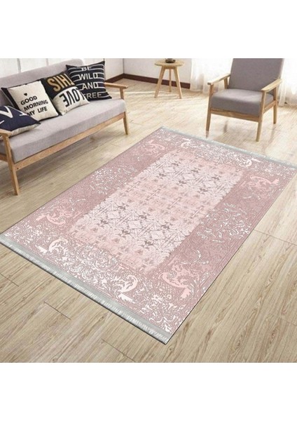 Makinede Yıkanabilir Kilim Kaymaz Tabanlı Halı Kolay Süpürülebilir Dot Tabanlı Salon Halısı 3076B
