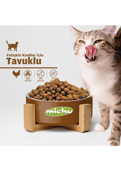 Adult Cat Tavuklu Yetişkin Kedi Maması 100 gr x 5 Adet, Tüm Irklar Için, Doğal, Şeker Içermez modelleri
