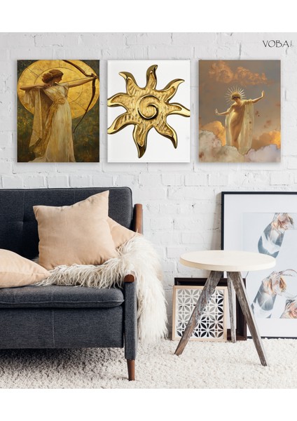 3 Parça Mdf Tablo Seti