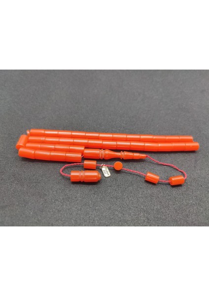 Furkan Gül Usta Eseri 0.6 mm Şeffaf Ok Gibi Bir Kesme Bakalit Tesbih Sertifikalı 8174