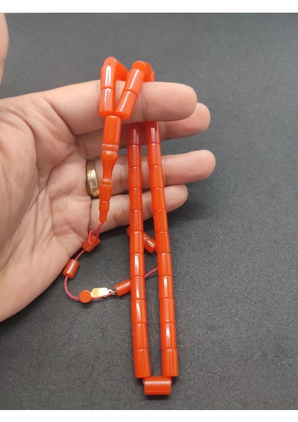 Furkan Gül Usta Eseri 0.6 mm Şeffaf Ok Gibi Bir Kesme Bakalit Tesbih Sertifikalı 8174 fırsatları