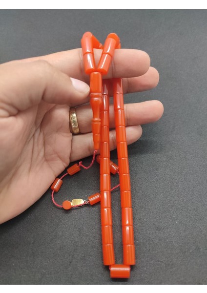 Furkan Gül Usta Eseri 0.6 mm Şeffaf Ok Gibi Bir Kesme Bakalit Tesbih Sertifikalı 8174 indirimleri