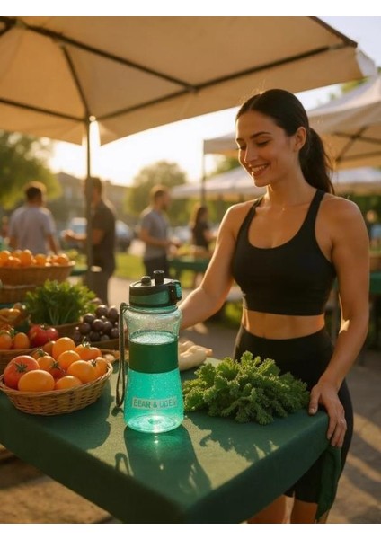 Otomatik Kapak Silikon Tutacaklı Klipsli Açık Yeşil Matara 700 ml - MT0029 fiyatları