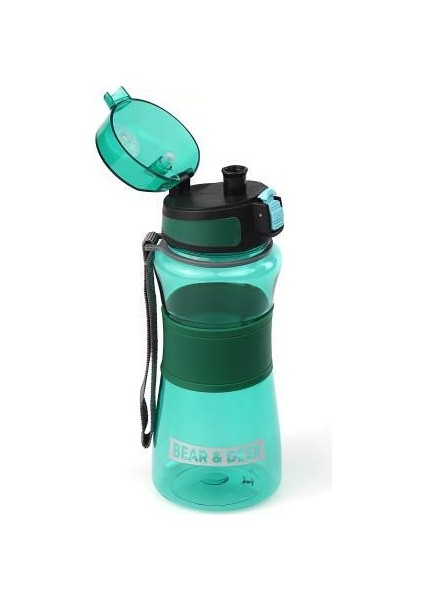 Otomatik Kapak Silikon Tutacaklı Klipsli Açık Yeşil Matara 700 ml - MT0029 fırsatları