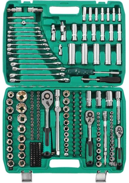 216 Parça Cırcır Seti Tamir Çantası Aleti Somun Sıkma Sökme Anahtar Takımı Otomatik Tamir Için fırsatları