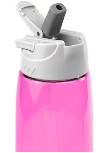 Tritan Oynar Tutacaklı Pembe Şeffaf Plastik Matara 750 ml - MT0005 indirimleri