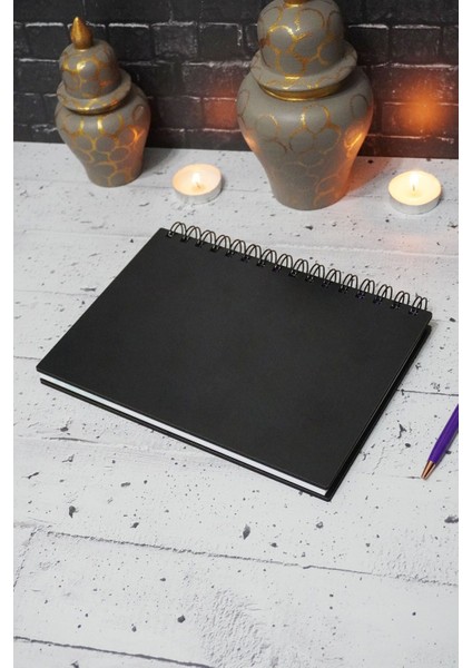 Istanbul Tasarım Siyah Ahşap Plan Defteri - Tarihsiz Ajanda - Haftalık Planlayıcı Defter - A5 indirimleri