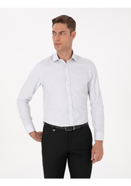 Erkek Koyu Haki Slim Fit Uzun Kollu Gömlek 50315539-VR111 modelleri
