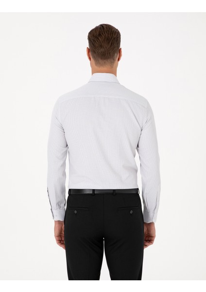 Erkek Koyu Haki Slim Fit Uzun Kollu Gömlek 50315539-VR111 indirimleri