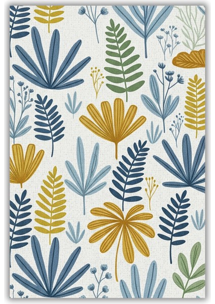 Krem Yaprak Desenli Halı Dijital Baskılı Dokuma Kaymaz Tabanlı Yıkanabilir Çiçekli Antialerjik Genç Odası Halısı fiyatları