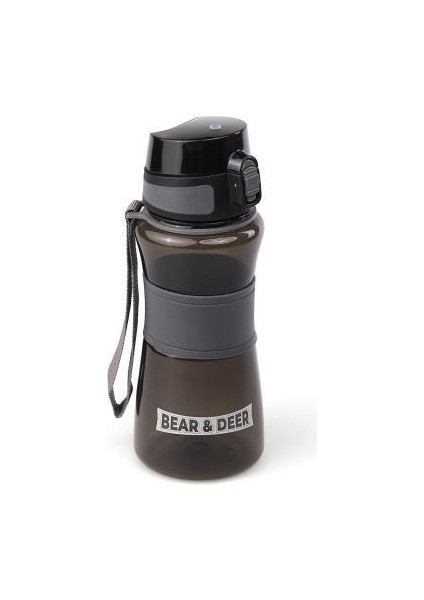 Otomatik Kapak Silikon Tutacaklı Klipsli Siyah Matara 700 ml - MT0029 modelleri