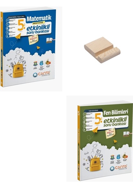 5. Sınıf Matematik ve Fen Bilimleri Etkinlikli Soru Bankası + Telefon Tutucu