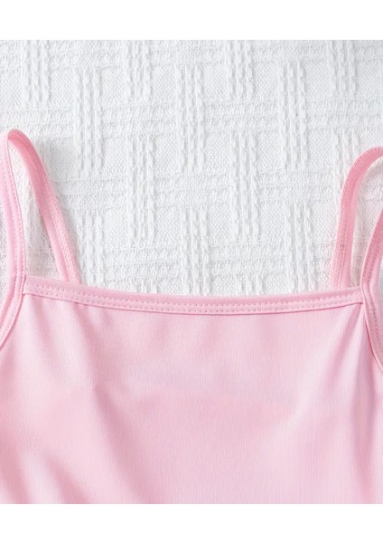 Kız Çocuk Pembe Balerin Elbisesi Kat Kat Tüllü Dans ve Parti Kıyafeti