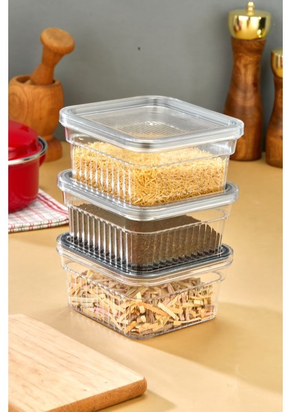 3 Parça Saklama Kabı Seti 0,85 ml