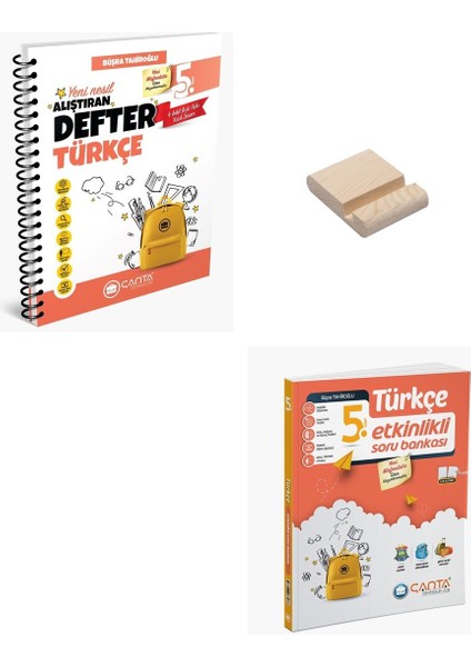 5. Sınıf Türkçe Alıştıran Defter ve Etkinlikli Soru Bankası + Telefon Tutucu